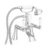 Lancaster Traditional Bath Shower Mixer Tap + Shower Kit -Cheap Traditional Taps Store VIC6 np